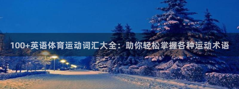 100+英语体育运动词汇大全：助你轻松掌握各种运动术语