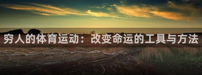 穷人的体育运动：改变命运的工具与方法