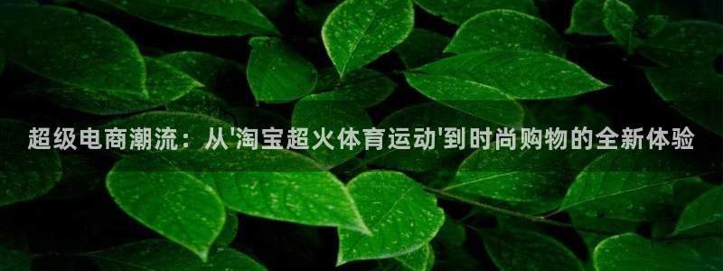 超级电商潮流：从\'淘宝超火体育运动\'到时尚购物的全新体验