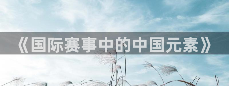 《国际赛事中的中国元素》