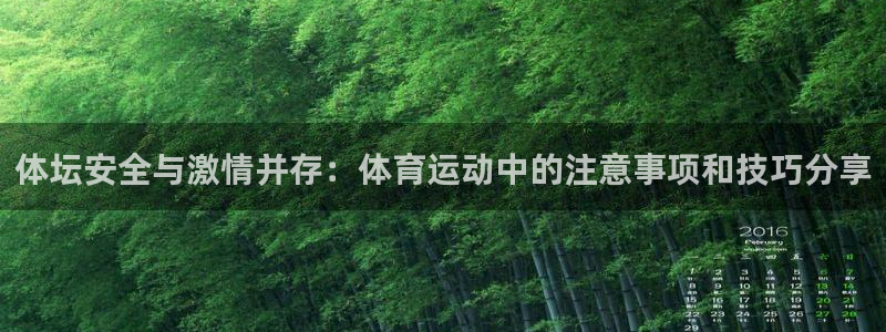体坛安全与激情并存：体育运动中的注意事项和技巧分享